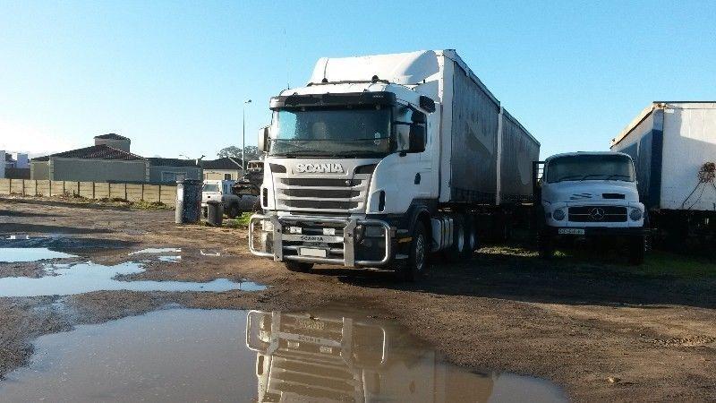 2011 SCANIA R470 WITH A 6 x 12 TAUTLINER SUPER LINK TRAILER