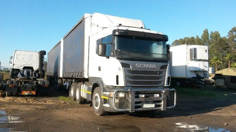 2011 SCANIA R470 WITH A 6 x 12 TAUTLINER SUPER LINK TRAILER