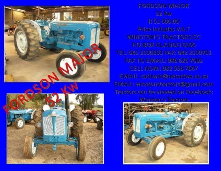 Fordson Major Tractor Total engine renew. ex. vat