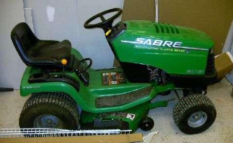 John Deere ride on lawn mower