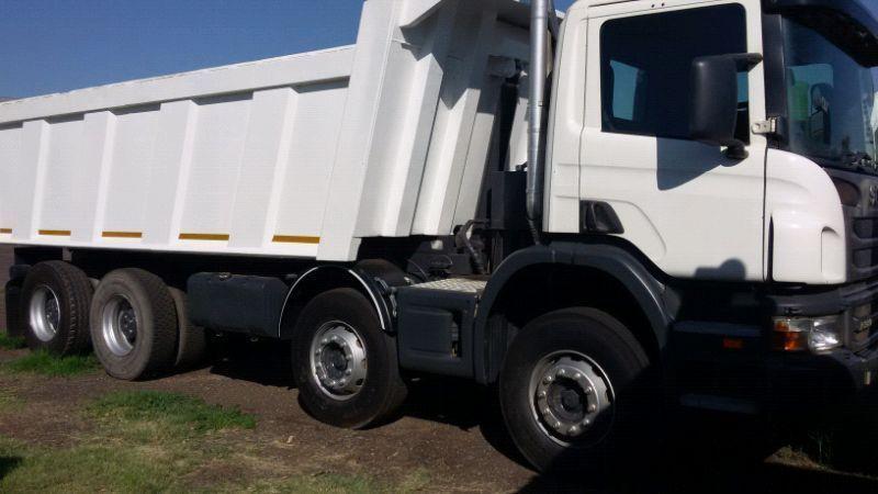2013 Scania 380 twin steer 18cub tipper