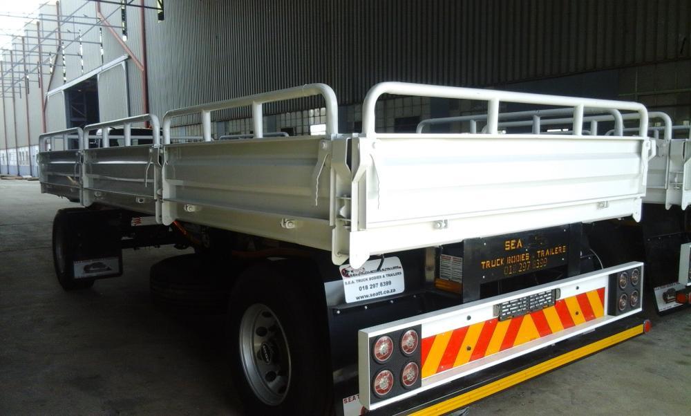 2 Axle Drawbar Trailer With Dropsides