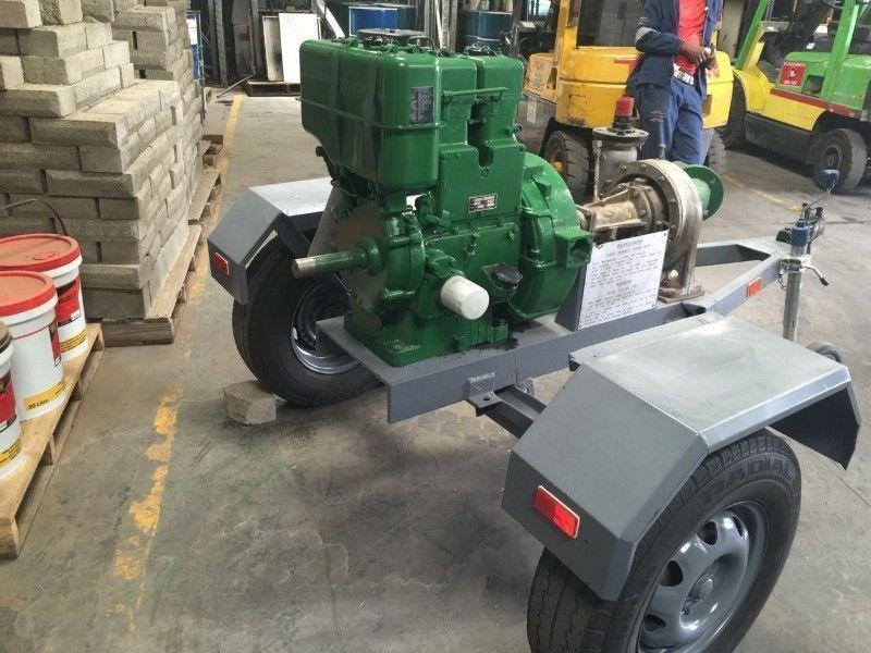 High Volume Gorman Rupp Fuel pump on trailer