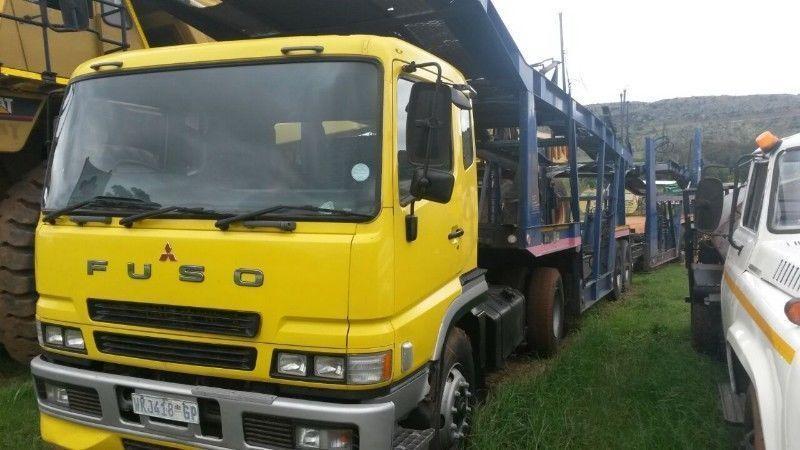 mitsubishi fuso, 18 -380, single diff truck, with car carrier trailer, 10 carriers