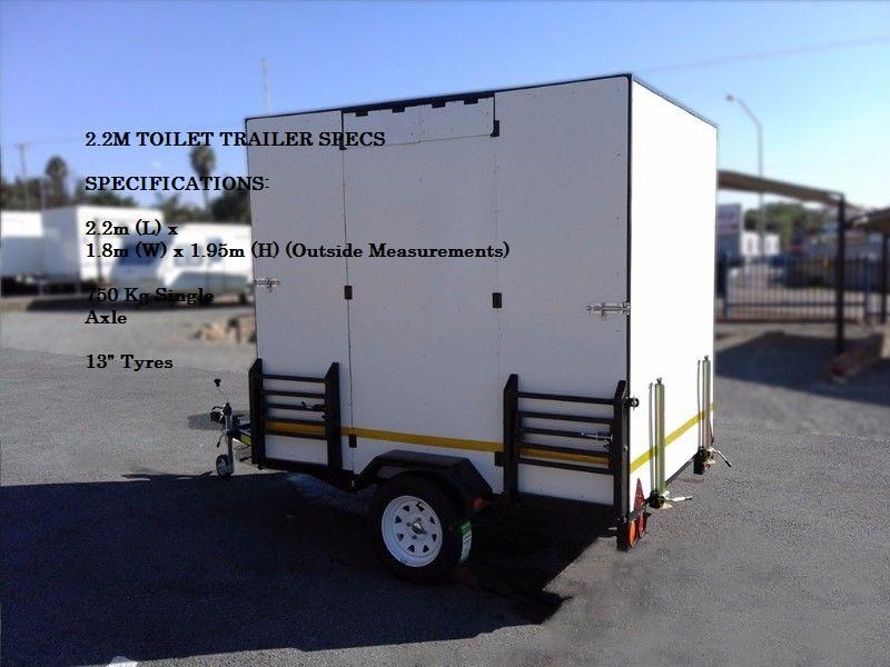 2.0m (L) x 1.6m (W) x 1.6m (H) toilet trailers for sale with