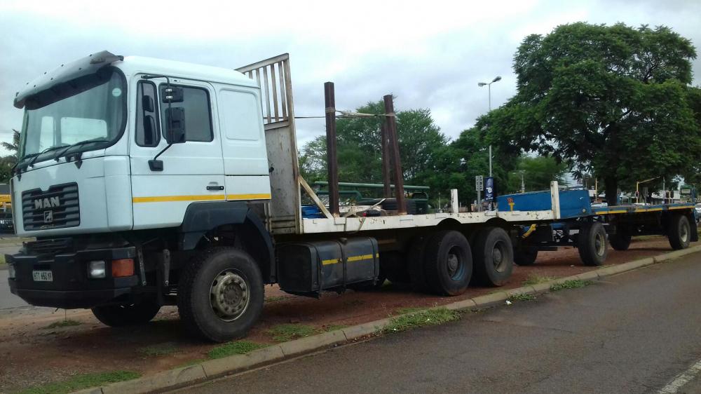 MAN F2000 Twelve Ton Rigid & Drawbar Trailer 8 meter bbb