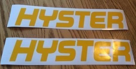 Pair of Hyster cover or mast decals vinyl stickers