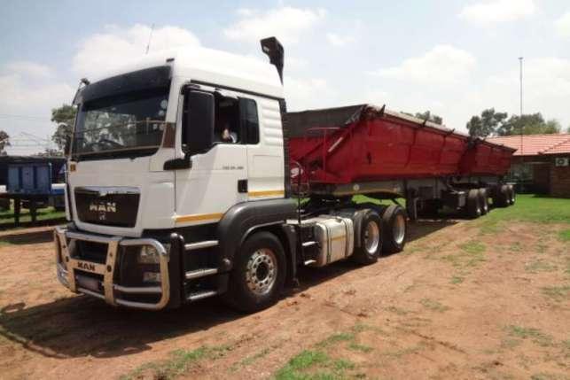 MAN Tipping body TGS 26-480 & SATB Side Tip Link Combo Truck