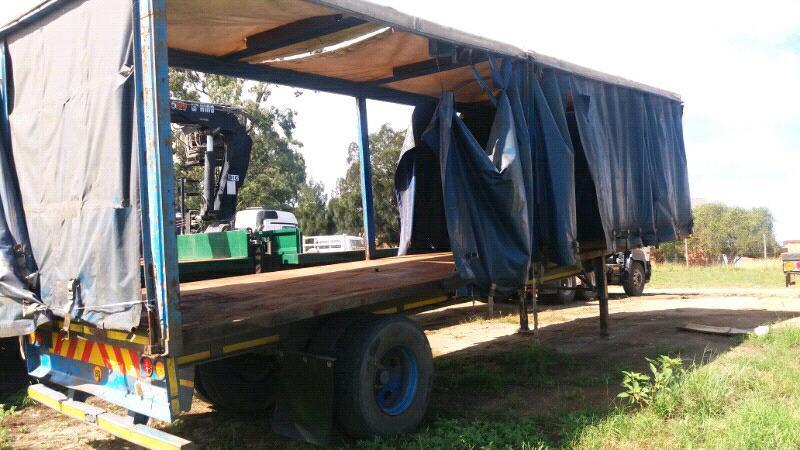 Afrit single axle curtain side trailer 9.0m