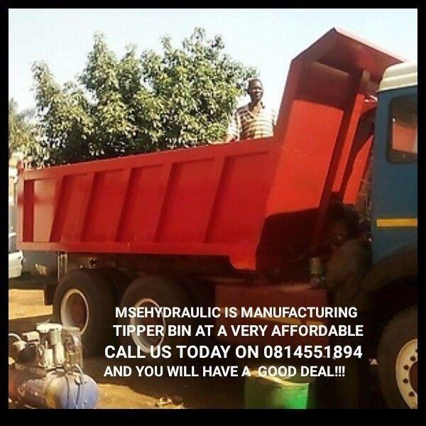 MSE HOME OF BEST DEAL'S ON MANUFACTURING BRAND NEW TIPPER BINS WITH HYDRAULIC SYSTEM CALL 0814551894