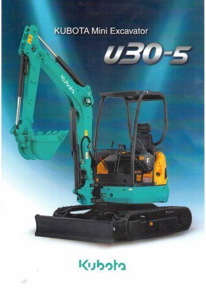 New Kubota Excavators for sale U30 and U50