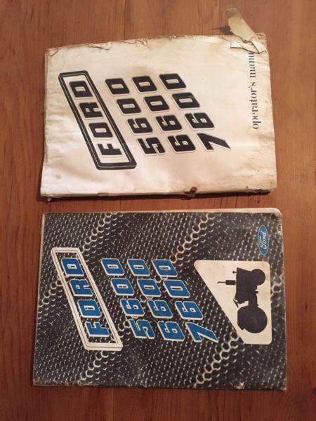 Ford Tractor 5600, 6600 and 7600 operators manual