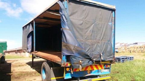 Afrit single axle curtain side trailer 9.0m