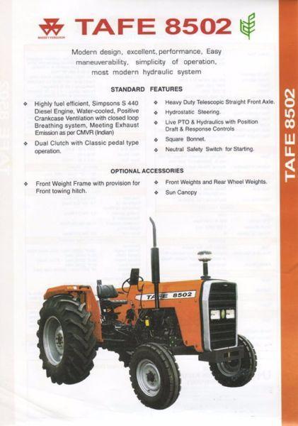 New tractor-Tafe 8502