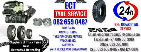 ECT TYRE SERVICES AND SUPPLIES, 24HR TRUCK TYRE BREAKDOWN