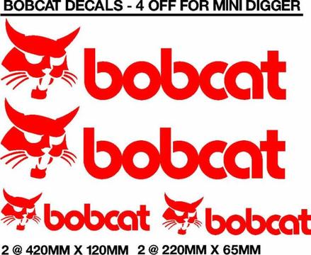 Bobcat graphics decals sets for all machines