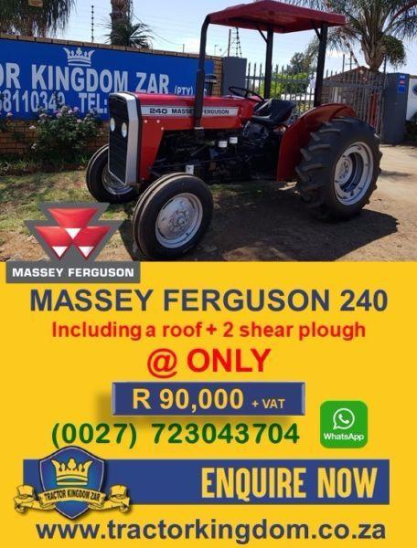 Used Massey Ferguson 240 Tractor + 2 Shear Plough