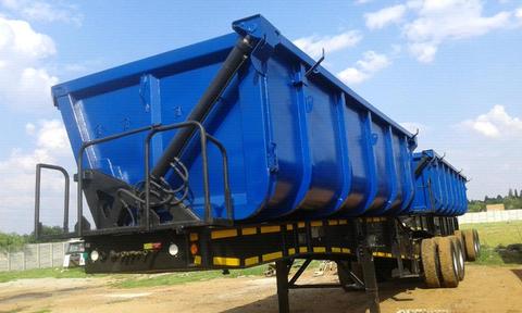 Top trailers 34cube side tipper trailers on special
