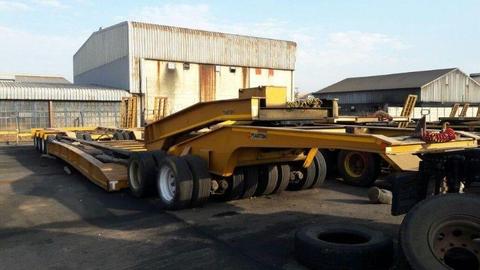 Used 2011 Martin 4 Axle Lowbed Trailer with Double Axle Dolly Trailer for sale