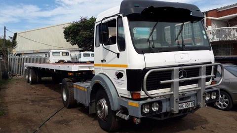 mercedes 1928 407T with double axle skele trailer R160000