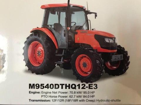 2018 Kubota M9540 4wd Cab