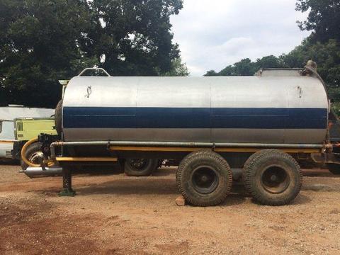 8000 liter Tractor drawn water tanker trailer for sale