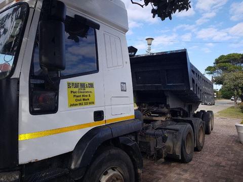 IVECO TIPPER TRUCK AND HENRED FRUEHAUF 15 CUBE TRAILER FOR SALE R119 000 EX VAT