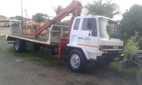 8 ton flat bed crane truck for sale