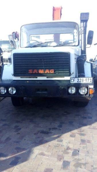 1996 SAMAG 6X4 crane truck in good working condition