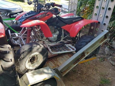 Quad bikes and trailer for sale