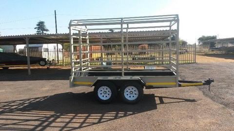 Double Axle cattle trailer. New