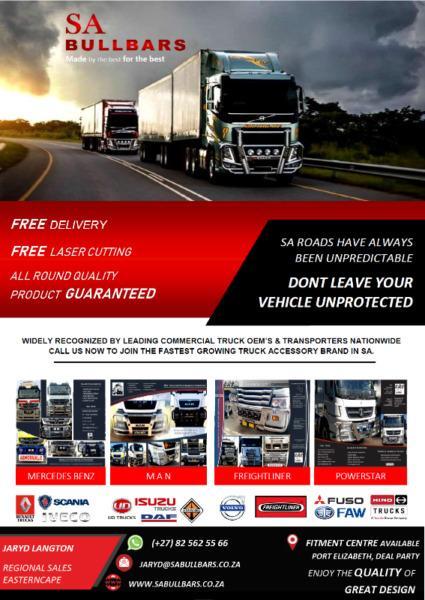 SA Truck Bullbars & Accessories - Spot Lights/LED Lights/Seat Covers/AbnormalKits/HazchemKits