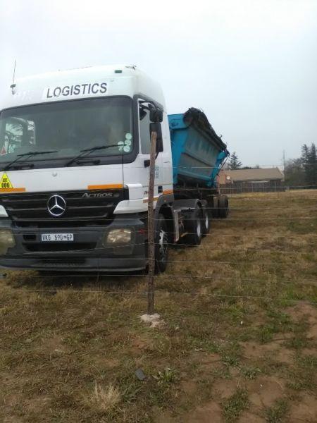 Urgent sale of truck and trailer combination