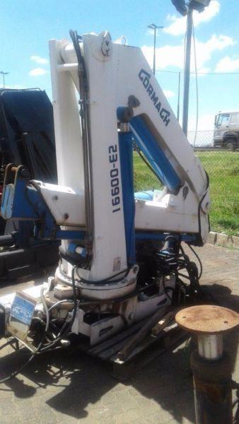 Cormach 16600 -E2 and E3 truck mounted crane for sale