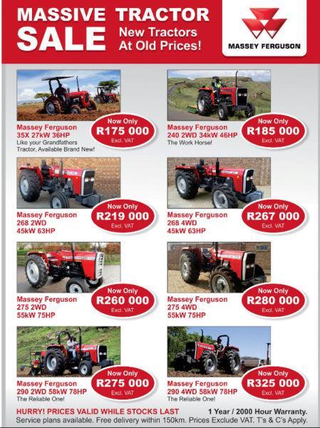 TRACTORS - New Tractors at Old prices!! FANTASTIC TRACTOR DEALS!