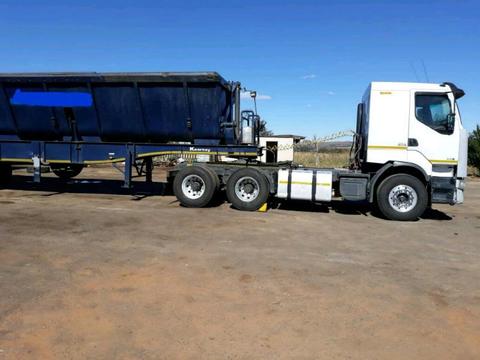 Renault 440 truck with 3axle kearney combo for sale