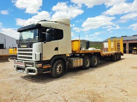 Scania R420 Truck with Tri-axle Stepdeck Trailer