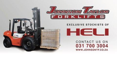 HELI Product Range available at Johnson Taylor Forklifts Durban