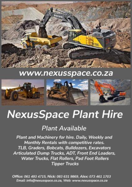 Earthmoving Machinery for Hire