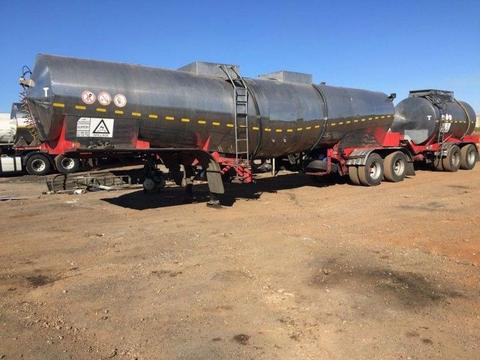 Used 1992 Henred Fruehauf 36 000LT Semi and Pup Tanker for sale