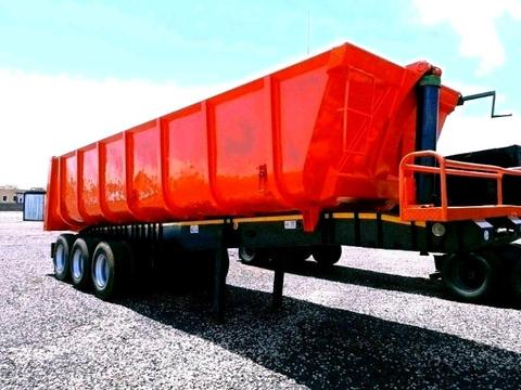 Top Trailer Sloper End Tipper 3 axle Tyres neat