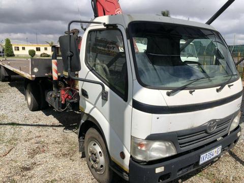 Toyota Dyna 7-145 with crane F65 and trailer