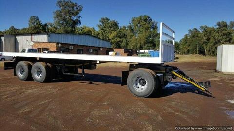 9m Drawbar Trailer 3 Axle Flat Deck 
