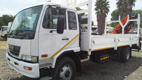 Very clean Nissan UD80 dropside with palfinger pk12000 12-ton crane 